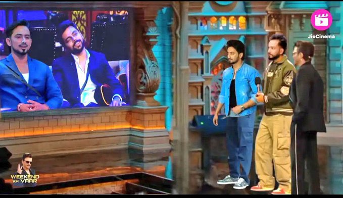 MemeMachine62's tweet photo. ELVISH bhai in bigg boss ott 3 House.
Sunane me aa raha he ki Armaan malik or Adnaan Seikh ki lanka laga di. 
Elvish bhai on 🔥🔥🔥

#ElvishYadav𓃵 #ElvishArmy #LuvKataria #BiggBossOTT3 
#WeekendKaVaar #AdnaanShaikh #ArmaanMalik https://t.co/e7UMFo92uc