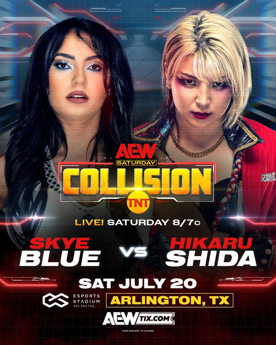 shidahikaru's tweet photo. See me TONIGHT😎
#AEWCollision #AEW https://t.co/lcNLHhFRDn