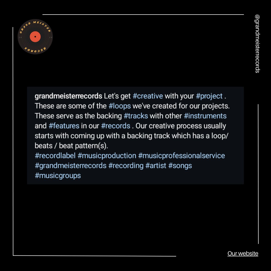 Alercs6's tweet photo. Check them out 👉🏽
https://t.co/1vsH9tLD1Q
#recordlabel #musicproduction #grandmeisterrecords #music #song #artists #loops https://t.co/4D3L2hwZAf