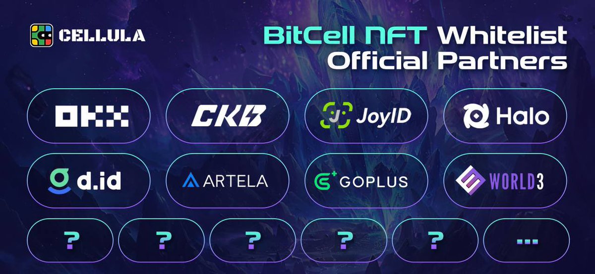 cellulalifegame's tweet photo. 👀 Here's a thrilling roundup of our official whitelist collabs so far! 🚀 Grab your spot before the due with our incredible partners:

📌 OKX (@okxweb3)
200 Guaranteed Whitelists + 1000 FCFS Whitelists
Until July 23rd
🔗 https://t.co/22xoArdBuU

📌 Halo (@HaloDotSocial)
500 BitCell NFT WL
Until July 24th
🔗 https://t.co/dc7uAwxCeD

📌 GoPlus (@GoPlusSecWareX)
150 FCFS Whitelists + BitLife for new users
Until July 25th
🔗 https://t.co/Bam5xC8WeK

📌 JoyID (@joy_protocol)
2 Guaranteed Whitelists + 100 FCFS Whitelists
Until July 24th
🔗 https://t.co/mrMlcr6t6y

📌 World3 (@WORLD3_AI)
5 FCFS Whitelists
Until July 22nd
🔗 https://t.co/T2xqs0UucH

📌 Nervapes (@Nervapes)
5 FCFS Whitelists
Until July 21st
🔗 https://t.co/y053zPtkNN

📌 Artela (@Artela_Network)
10 FCFS Whitelists + 2000 BitLife
Until July 23rd
🔗 https://t.co/G0P42HTTvp

And this is just the beginning! Stay tuned for more exciting opportunities! 🌟

#Cellula #BitCellNFT