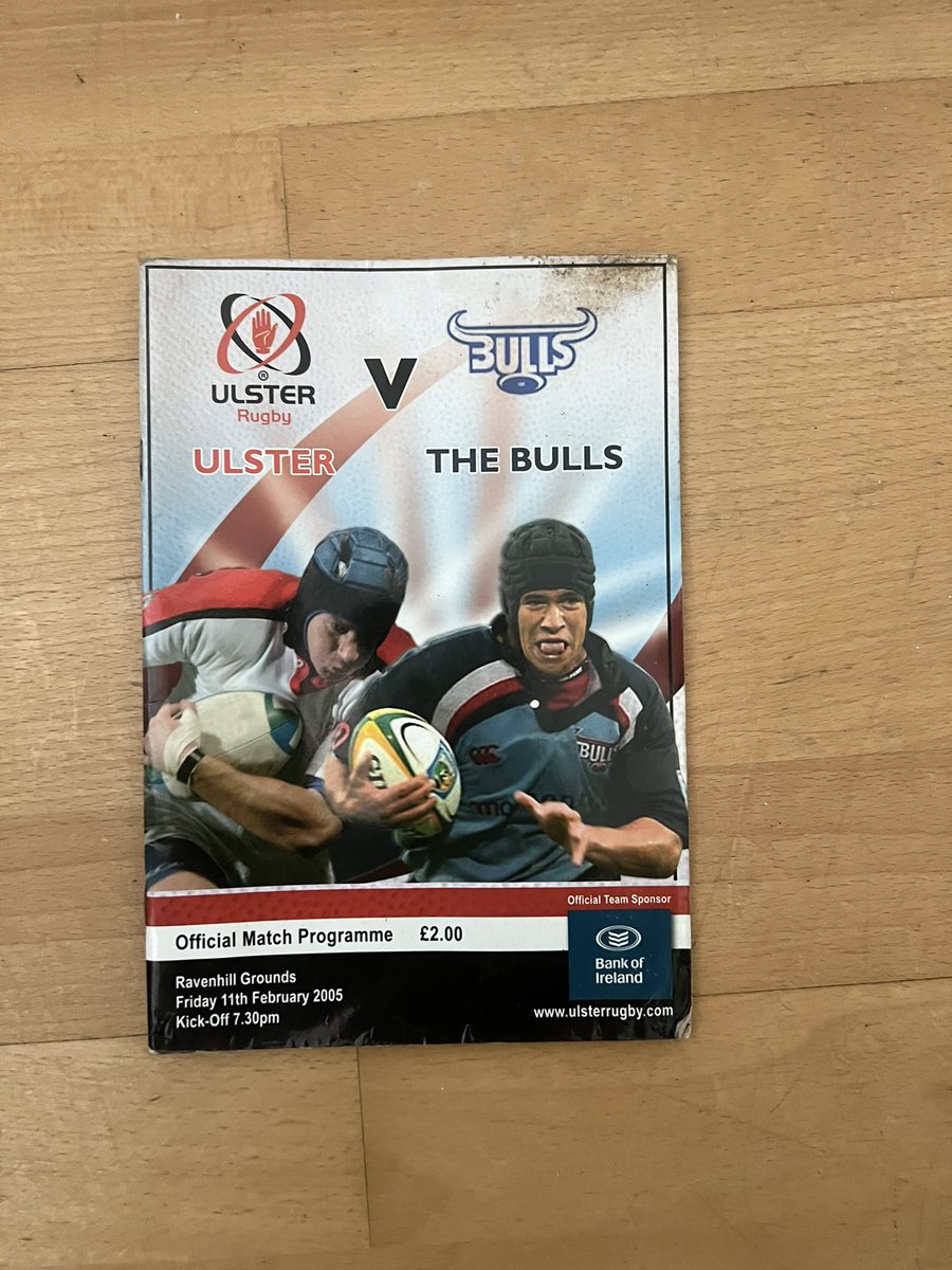 ShaneyCrow's tweet photo. Going through old match day programmes to find a pre-@URCOfficial fixture between @UlsterRugby and @BlueBullsRugby 11th February 2005 https://t.co/a3s58lBkJE