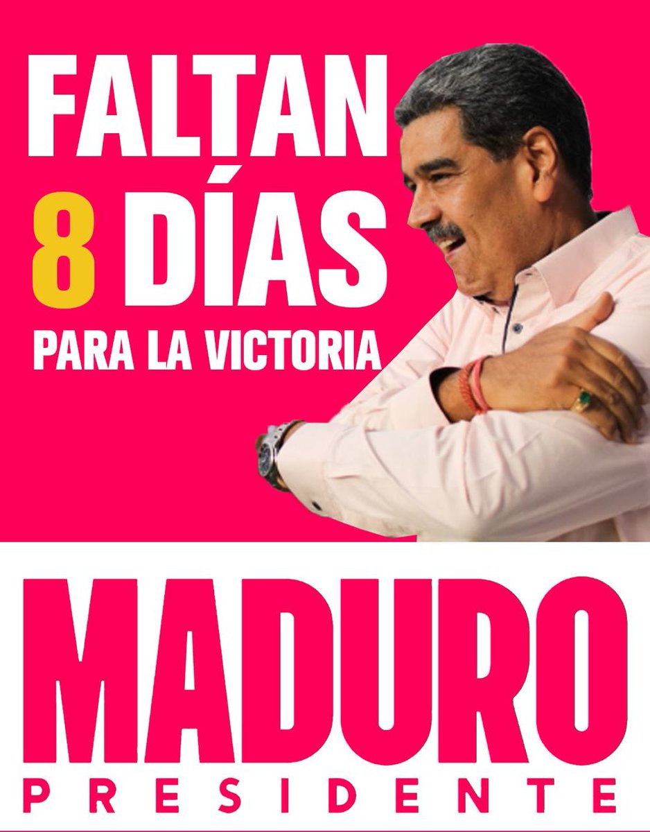 #20Julio || En los últimos años, Venezuela ha desarrollado un sistema económico estable ¿Quién lo hizo?
 ¡Nicolás Maduro! 👨🏻
¡Pa’trás ni pa’ coger impulso! ¡Quedan 8 días!
para la Victoria del #28DeJulio 🚩

#VotaArribaALaIzquierda
#VotaPSUV