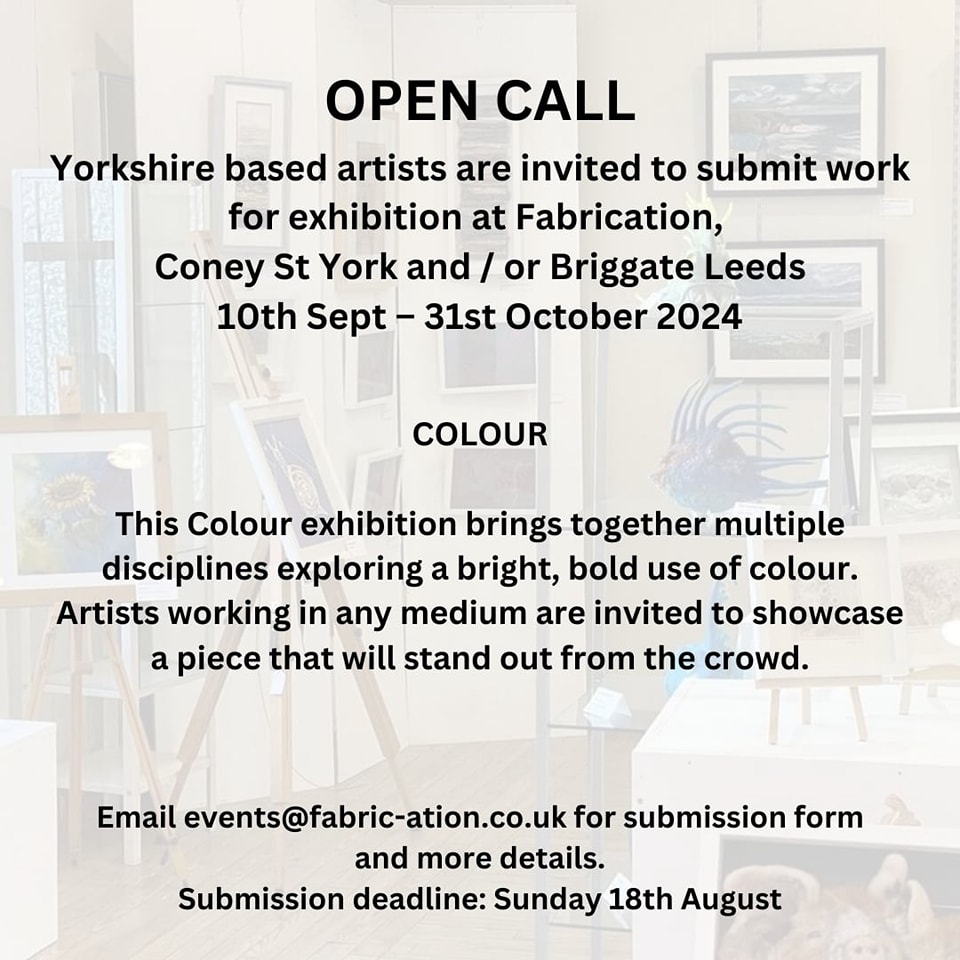 Are you a Yorkshire based artists then apply for our latest exhibition held across both our Leeds and York shops #yorkshireartists #exhibitions #creativeworkspaces #leeds #york