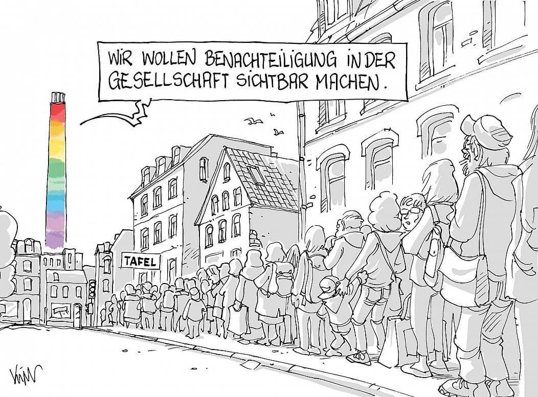 Diese Karikatur ist für mich eine der besten der letzten Jahre.

Volltreffer gegen das, was aus “links” geworden ist.

So haargenau ins Bunte, dass sich der SHZ-Zeichner im Deutschland des Jahres 2022 dafür entschuldigen musste…

Einstiger Link vor der Löschung: