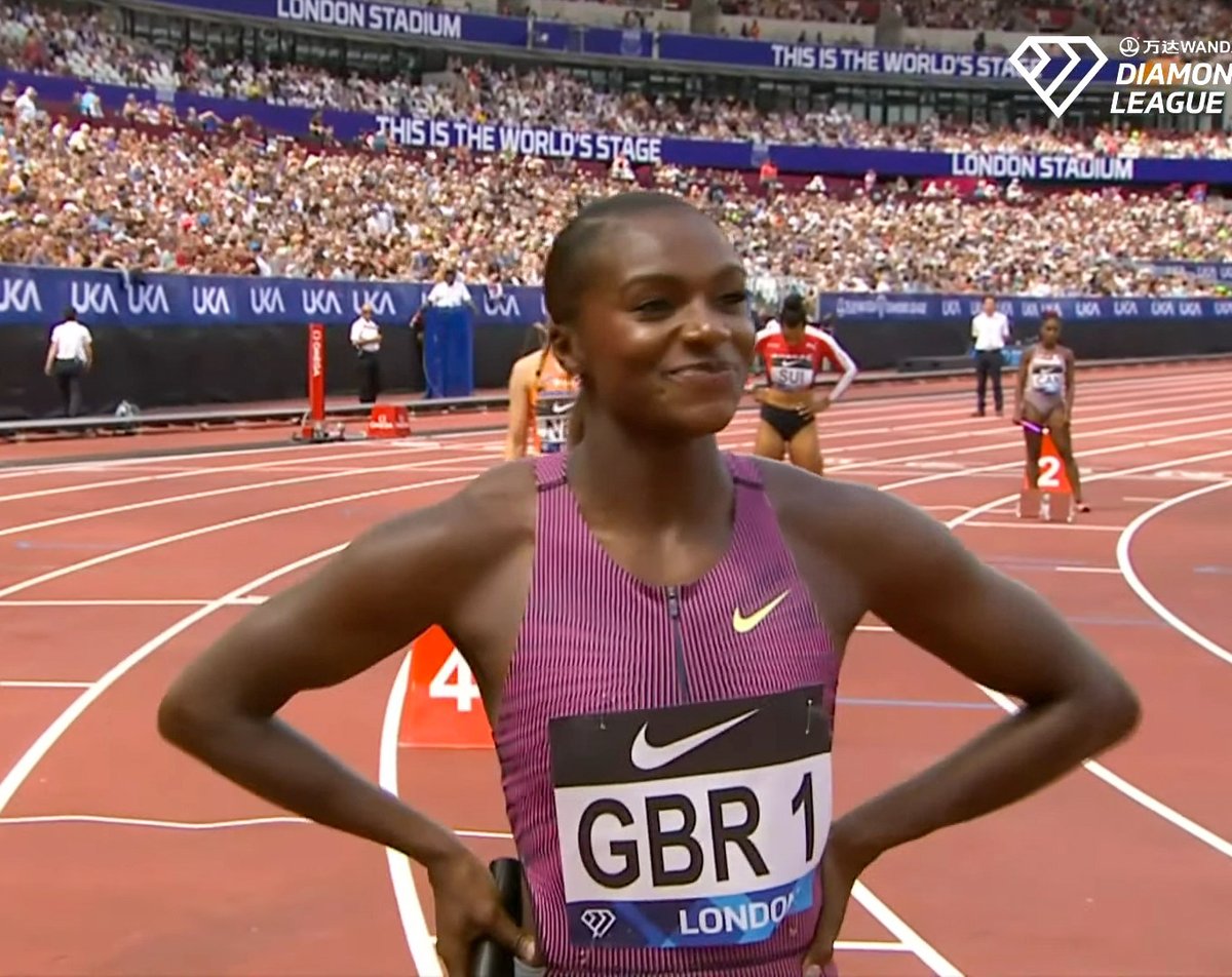TrackGazette's tweet photo. 41.55s!!🔥
World Lead ☑️
National Record ☑️ 

The British 🇬🇧 women's 4x100m quartet of Dina Asher-Smith, Imani-Lara Lansiquot, Amy Hunt &amp; Daryll Neita stormed to an equal National Record of 41.55s at the London Diamond League!

France 🇫🇷 was 2nd in 42.10s. https://t.co/8pMR5XxkZp