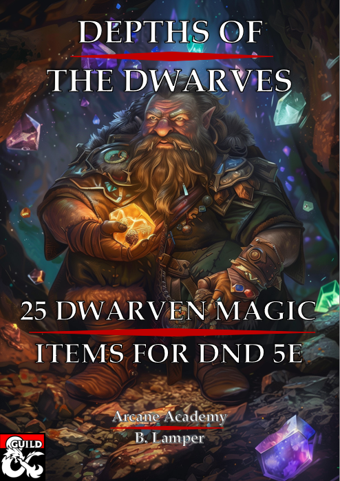 Presenting Depths of the Dwarves from the Arcane Academy, a set of dwarvish magic items that tie into their culture and gods all while giving your players some fun new toys to play with. Check it out along with my other works here:#dnd5e #selfpromosaturday
dmsguild.com/product/488408…
