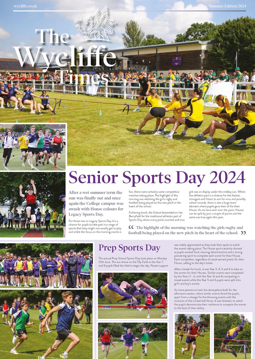 Looking for something to read this summer? ⁠
⁠
Head to our website to read the latest edition of the Wycliffe Times.

wycliffe.co.uk/the-wycliffe-t…

#WhyWycliffe #BoldAndLoyal