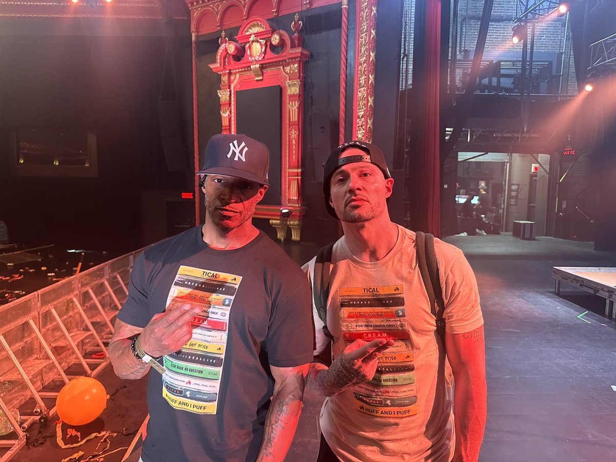 ticalofficial's tweet photo. Last night in Montreal 🇨🇦 @methodman @therealredman @ticalofficial @buytical #tical #methodman #ticalofficial #ironlung #methodmanofficial #wutang #montreal #canada #concert #MethodManandRedman #redman #hiphop #hiphopmusic #hiphopculture #peace #energy https://t.co/2IqeiHyNFp