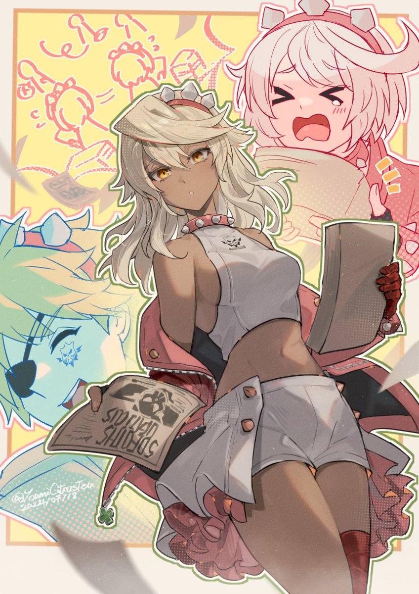 YoumiCitrusTea's tweet photo. 三人派傳單(◕ヮ◕)
#GuiltyGear https://t.co/hWAwLXFxpG