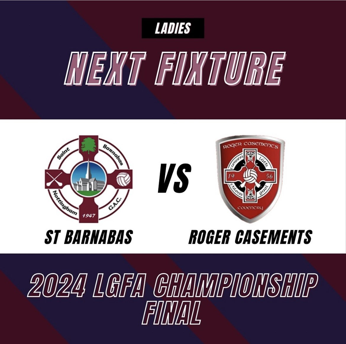 LADIES CHAMPIONSHIP FINAL! 

21 JULY 2024
2PM THROW IN 
Pairc na hEireann 

 Come down and support the ladies as they go for back to back championship titles!