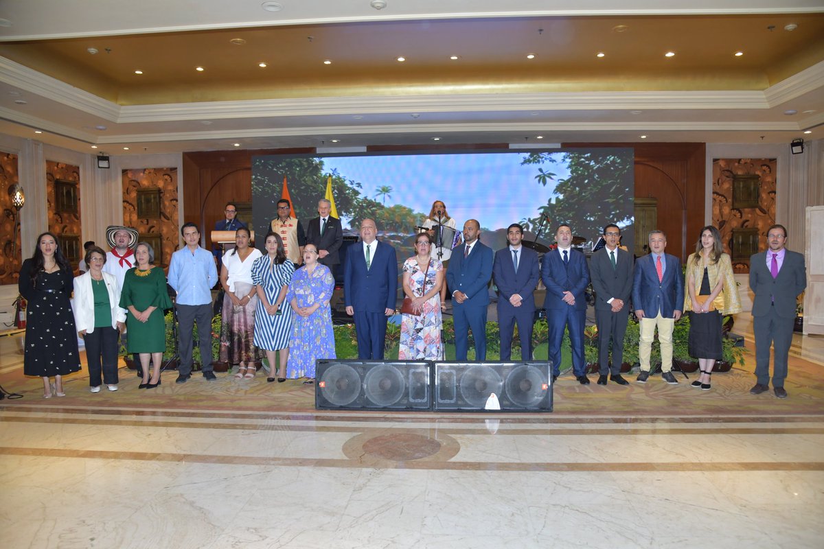 IndiaEmbCol's tweet photo. The #CountryOfBeauty celebrated its 214th Anniversary of Independence in the city of New Delhi with the best of our cultural heritage, music  and gastronomy🇨🇴Our gratitude to all the Colombian community living in India and good friends for joining us in this special commemoration https://t.co/g85fpP3hJF