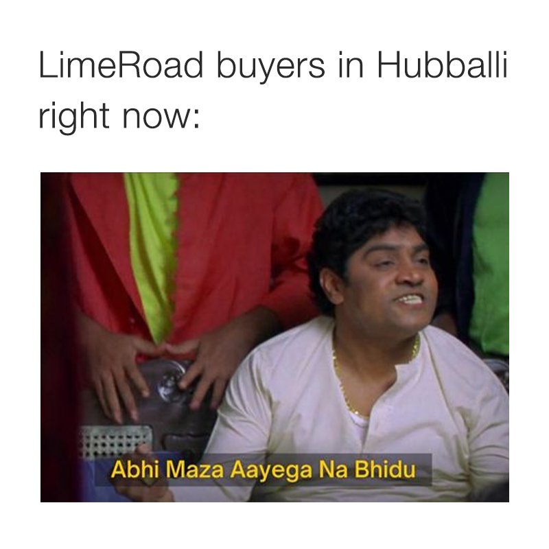 limeroadcom's tweet photo. Itna maza ara hai, by GOD! 😎
.
.
.
#LimeRoadFashionstore #storelaunch #LimeRoadStore #LimeroadInHubbali #NamaskaraLimeRoad #fashionmeme #meme #funnymemes #fashionfunnymemes #memefashion #memesforfun #LRmemes #memes #LRfashionmemes #LR #LimeRoad #excited #LRlaunch https://t.co/aGqtas1WQj