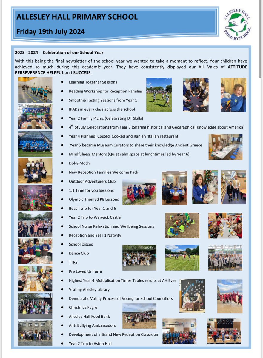 AllesleyHallPS's tweet photo. Wishing all of our children and families a wonderful summer break 🌤️ https://t.co/aBbwXtFf7c