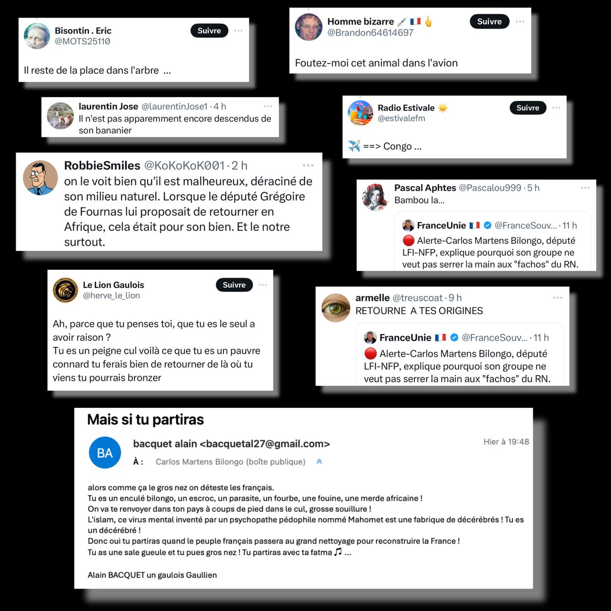 Une simple photo à l’Assemblée nationale.

Des centaines, des milliers de réactions racistes et haineuses.

Ne rien laisser passer. Le racisme est un délit, pas une opinion.

J’adresse un signalement à la procureure de la République de Paris au titre de l’article 40 du CPP.