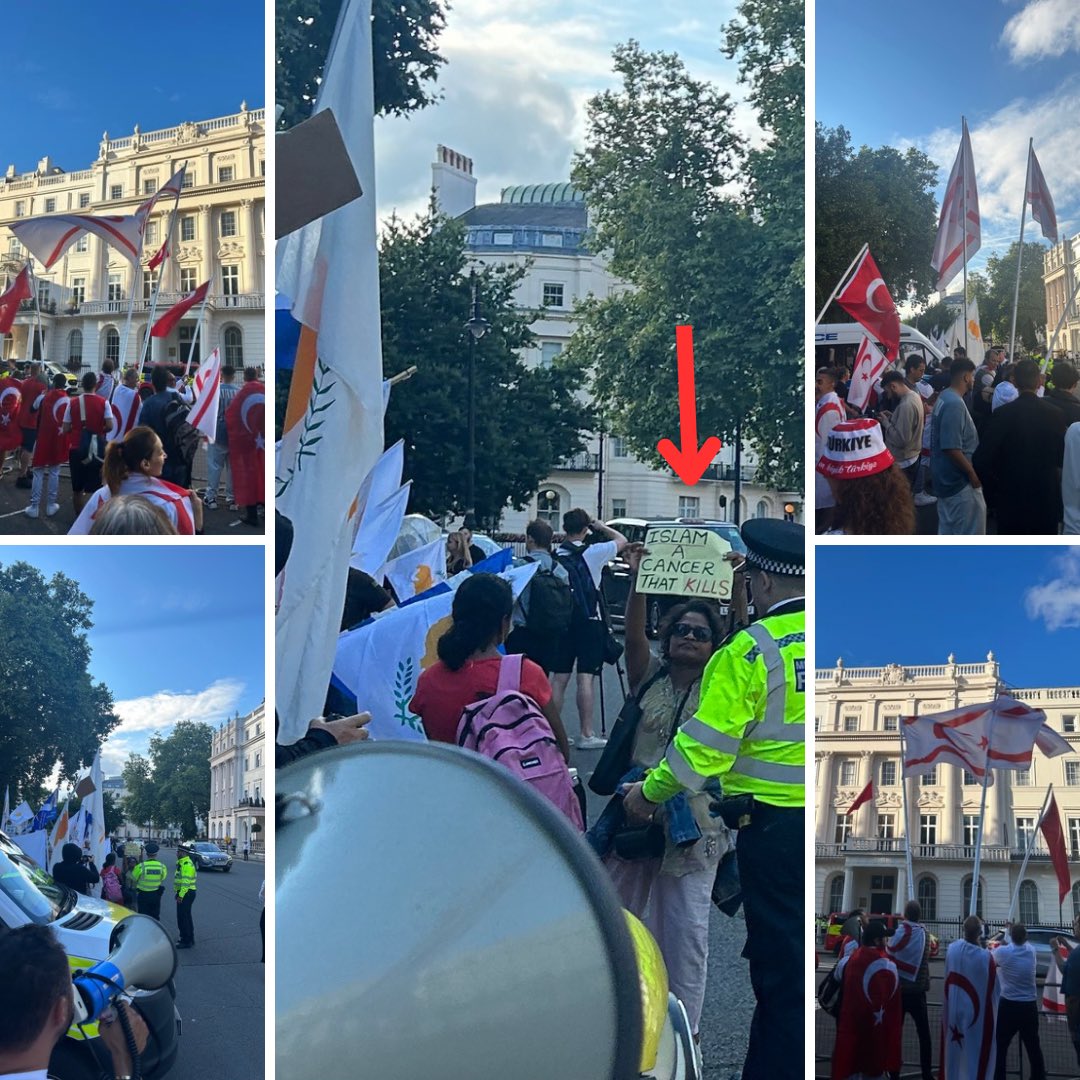 Young_Turk_Cyp's tweet photo. GREEK CYPRIOTS PROMOTE ISLAMOPHOBIA AND RACISM AGAINST TURKS!

Live scenes London…

#kıbrısbarışharekatı
#CyprusPeaceOperation https://t.co/QXyRgnoAwa