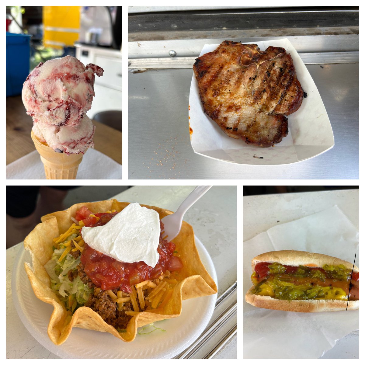 RepJohnsonMN's tweet photo. Always great food at the fair.  What is your favorite?

Isanti Lions $2 hotdog or their Taco Salad 

TJ’s Hard or soft ice cream 

East Central Pork Producers Pork Chops https://t.co/juB4qRhP2X