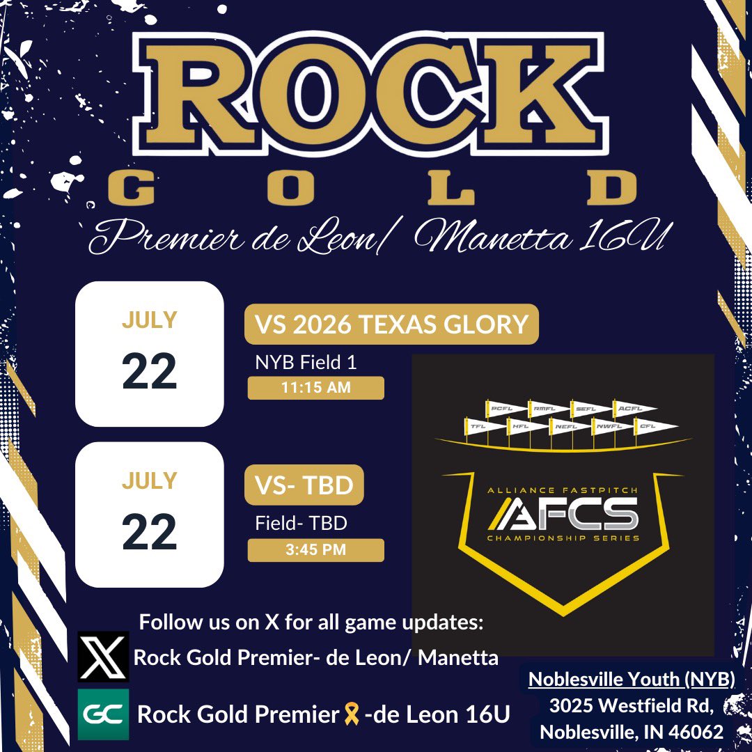Natalia Solorzano (@natsolorzano13) on Twitter photo FL➡️IN
Schedule for next week! Can’t wait to get on the field!😊
<a href="/RockGold_deLeon/">Rock Gold Premier- de Leon / Manetta</a> FL➡️IN
Schedule for next week! Can’t wait to get on the field!😊
<a href="/RockGold_deLeon/">Rock Gold Premier- de Leon / Manetta</a>