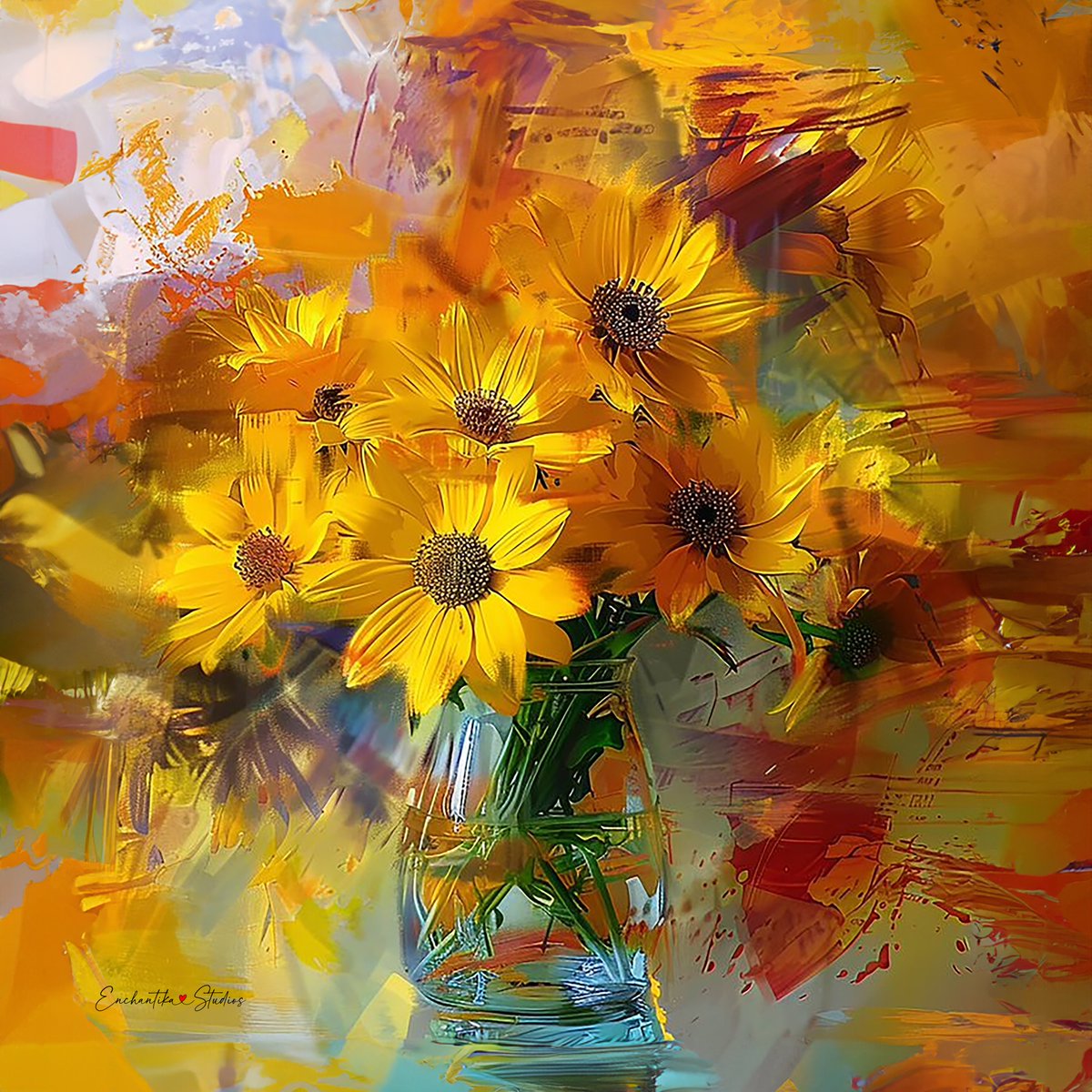 Warm Glow - Enchanting Abstract. Perfect for any room or as a gift by EnchantikaStudios enchantikastudios.etsy.com/listing/176503…