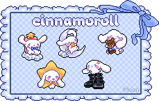 cinnamoroll badges collection🤍
#habbo #pixelart #habblive #habbocity