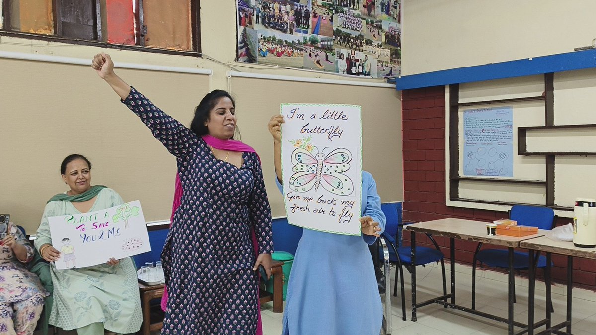 SchoolEduChd's tweet photo. #TesolDay4
#6principles
#JoyfulLearning
@TESOL_Assn
21 English teachers from @SchoolEduChd are being trained for Examplary Teaching in English
#Day4 focussed on
#Enviornment
#BetterCitizens
#SDG
@UNESCO
@EduMinOfIndia
@sanjayjavin
@ReloIndia a branch of @StateDept https://t.co/cgYMvH3a45