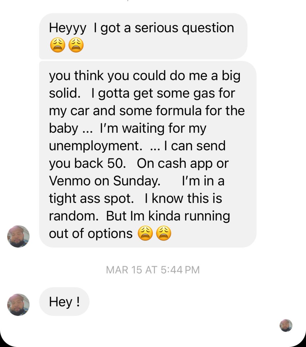 MsRachelDunbar's tweet photo. I can’t tell which is funnier: the fact that I guy who used to treat me like shit in high school is begging me for money, or the fact that he tried to come back and hit it four years later. https://t.co/y8BPDDmjwj