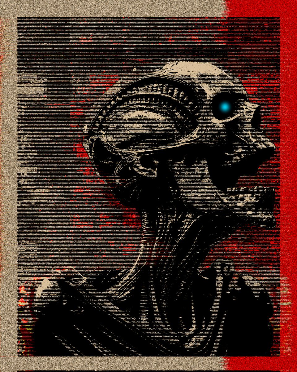 Bppchourmo's tweet photo. #glitch #xeroxart #skull #skeleton https://t.co/FPq09tJDsJ