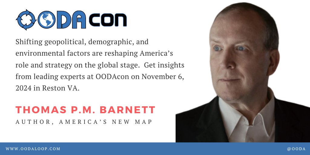 ooda's tweet photo. π€ Don't miss #OODAcon 2024! Featuring keynotes from Nate Fick, Thomas Barnett, and more. Be part of the dialogue driving tech and business innovation. Register now! π #TechLeaders https://t.co/eXfZD4dAjT https://t.co/bOvvYR9VaE
