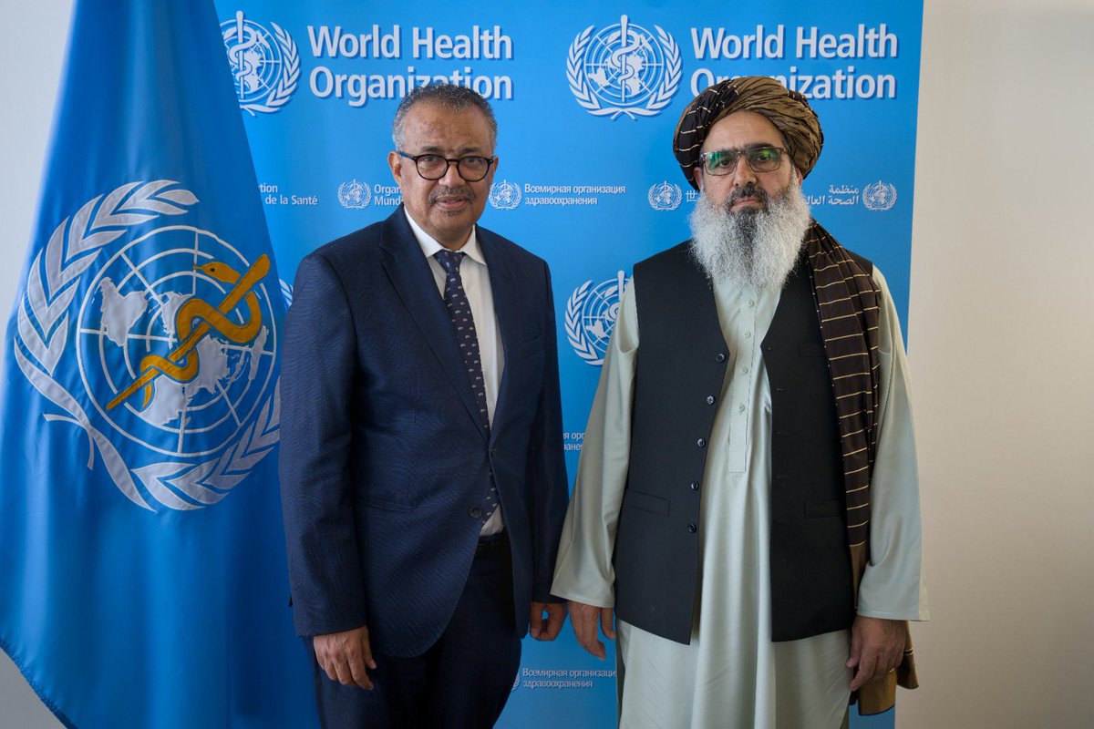 DrTedros's tweet photo. Earlier this week, I met with Health Minister Noor Jalal Jalali to discuss the health situation in #Afghanistan. We also discussed the need to ramp up the work to #EndPolio, and respond to other outbreaks across the country. 

@WHO will continue to support all people in Afghanistan, especially women and children, so their health needs are met.