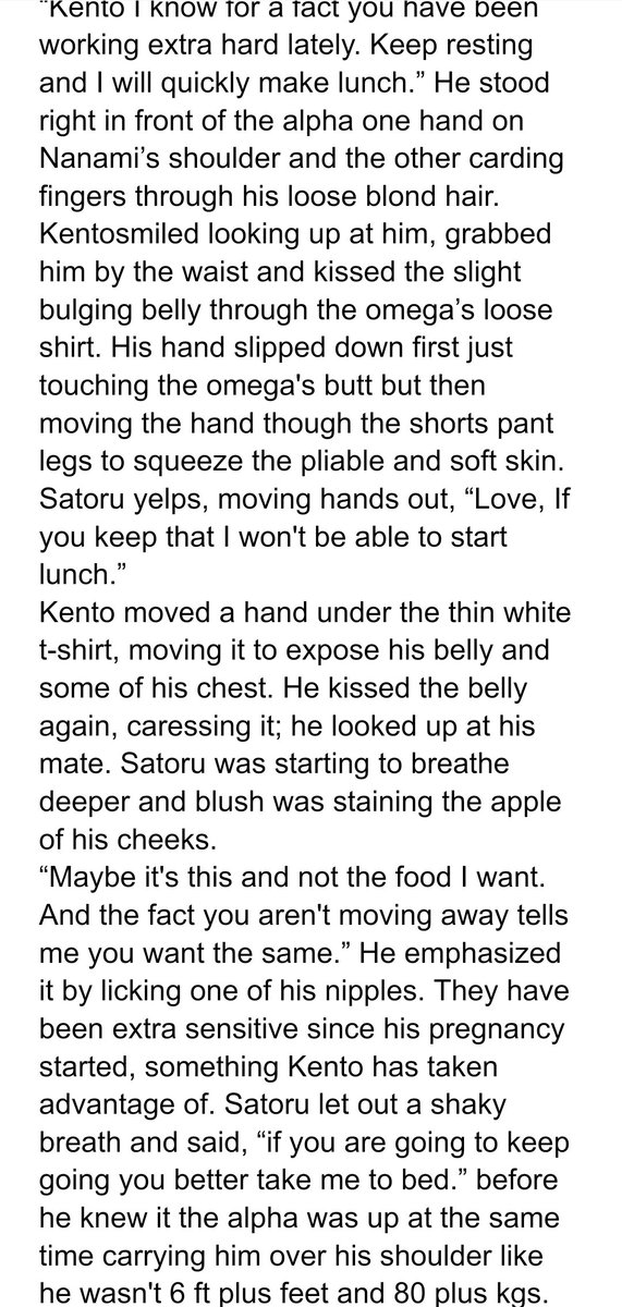 yohtan1's tweet photo. #nanago #omegaverse starts fluffy becomes spicy (🔞). Canon divergence than my no powers au. Pregnant sex ftw?~ https://t.co/QVnmT2UjlE
