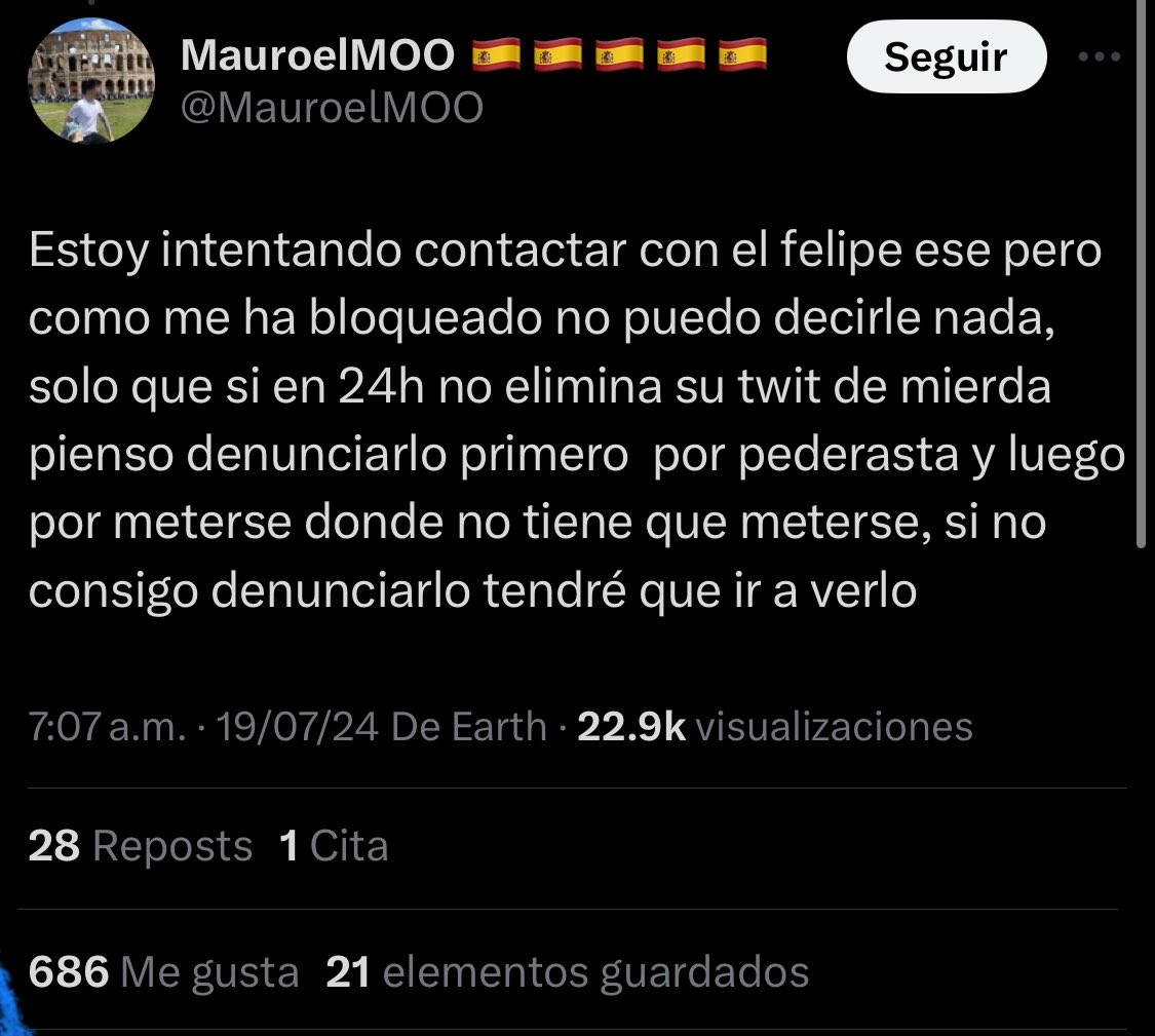 NorriSilius's tweet photo. @FranHN__ @Felipez360 Con razon, eres otro pedofilo secuaz de @Felipez360 aparte le dio miedito al niño de 60 y mas. (Lo elimino como un estúpido) al parecer le llego esto. https://t.co/3BTQi1j4JQ