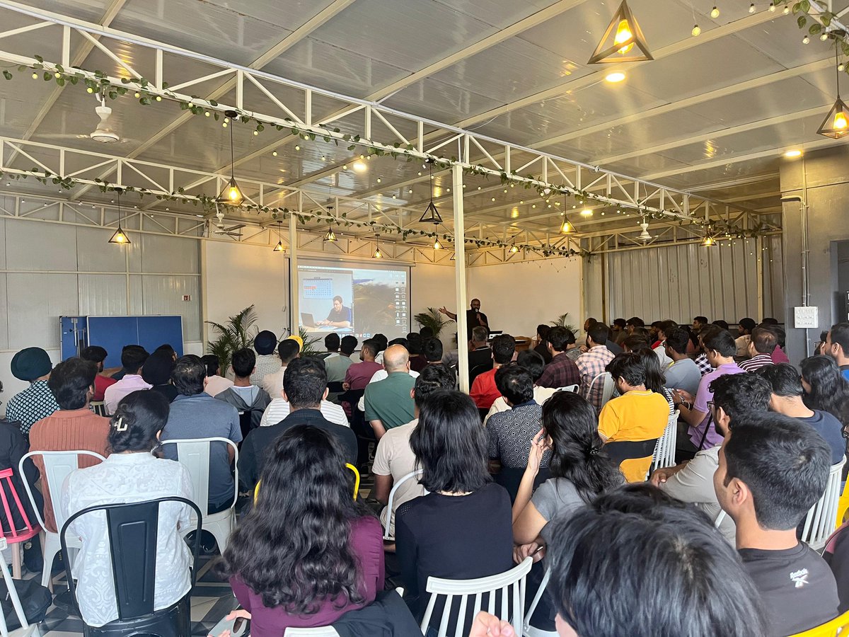 tanmaytarush's tweet photo. Really in awe with the amount of networking and learning which took place here at #GenerativeAI meetup today.

Kudos to the inspiration and initiative taken by @ishandutta0098. Really enjoyed meeting up with the smart guys out there. https://t.co/0u2hT1ezkH