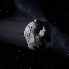 NataliaVartan's tweet photo. Eso de ahí abajo es una representación artística de Apophis, un asteroide que se acercará mucho a la Tierra en 2029, aunque está descartada la colisión. Y hay en proyecto una misión de la ESA para acompañarlo en su sobrevuelo a la Tierra y estudiarlo ⬇️ https://t.co/NFInbxzCx0