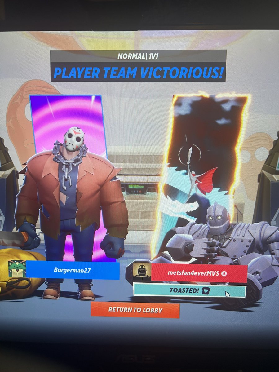 BurgMVS's tweet photo. How tf did I win against Mets on Jason #multiversus https://t.co/i709sm0VeX