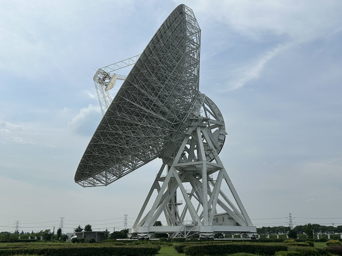 bg3mdo's tweet photo. Day to visit Tianma Telescope (Shanghai 65m Radio Telescope), the main station of Chinese VLBI Network https://t.co/0h96NbMQD4