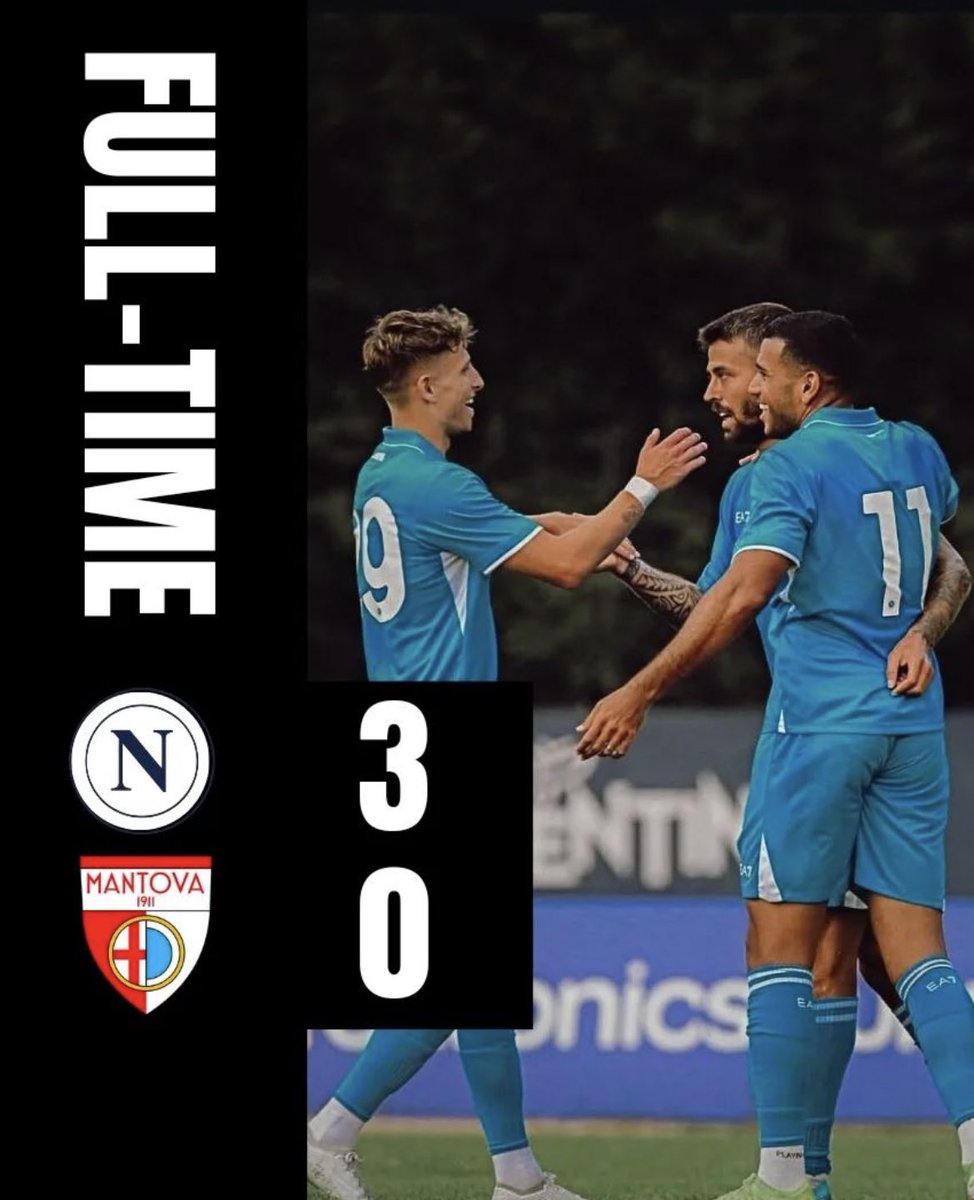 SSCNapoliBelgio's tweet photo. Full Time Amical 3-0 #NapoliMantova
#ProudToBeNapoli #Dimaro24 https://t.co/4OERogfLZx