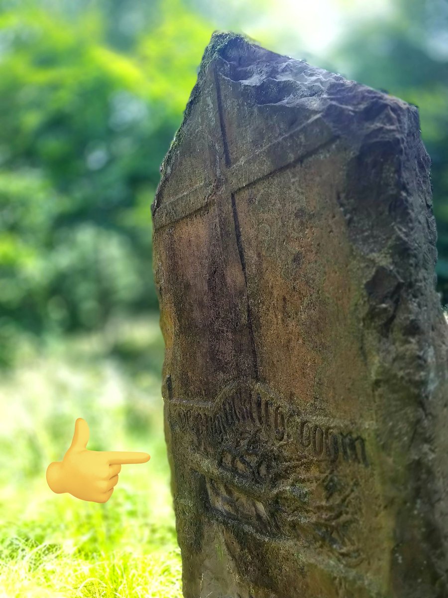 Im Januar 1583 ist hier "de edle vnd erndtuest Christoffer von
Wetberg" durch einen "vngluckliche Bohm" erschlagen worden, den man auf der Rückseite des 220cm hohen Sandsteins sehen kann 
#Kultourlauf