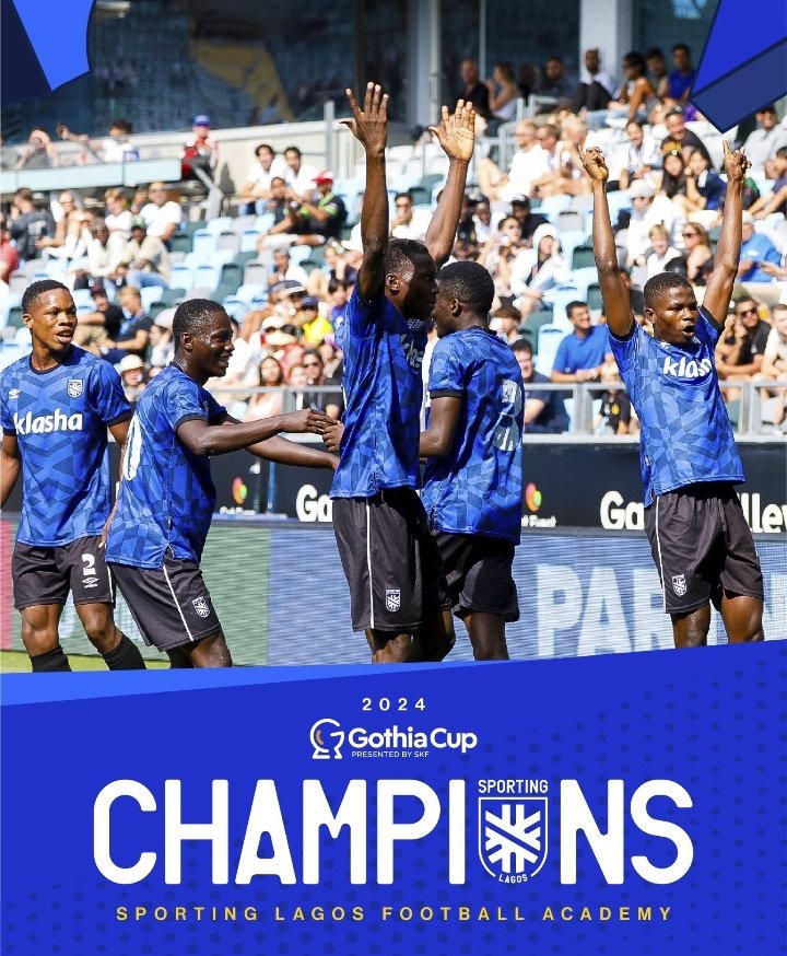 Iam_agt's tweet photo. The first Nigerian team to win the Gothia Cup
Sporting Lagos Academy!! 💪🇳🇬
The boys are ready to paint the future red!!
#SLFAGOTHIACUP
#gothiacup2024
#GoSporting https://t.co/0d08zMMzq8