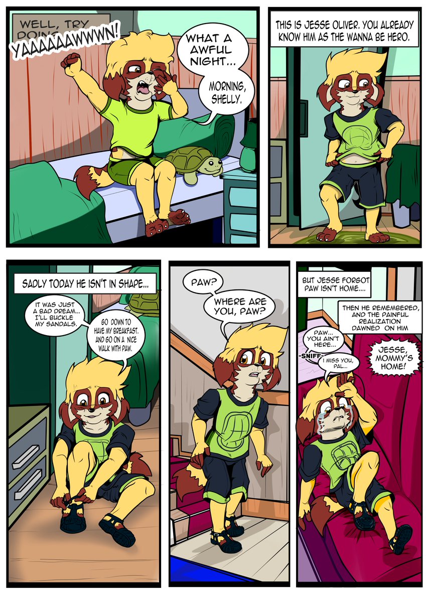 <a href="/ArtOfWebcomics/">⭐ArtOfWebcomics! 🐬100% Webcomics & Good Vibes★</a> <a href="/WebcomicFactory/">The Webcomic Factory</a> <a href="/WebComicNetwork/">WebComicNetwork</a> <a href="/WebcomicsMojo/">Webcomics Mojo 100% Webcomics Timeline by AOW!</a> <a href="/CollectHeroes/">Collective of Heroes</a> Northcrest Files 
- 
Turtleboy's First Adventure!  
- 
Page 2
 _ 
#indiecomic #webcomic #anthrotwitter #ArtistOnTwitter #furryart <a href="/ArtOfWebcomics/">⭐ArtOfWebcomics! 🐬100% Webcomics & Good Vibes★</a>
<a href="/WebcomicFactory/">The Webcomic Factory</a> <a href="/WebComicNetwork/">WebComicNetwork</a> <a href="/WebcomicsMojo/">Webcomics Mojo 100% Webcomics Timeline by AOW!</a> <a href="/CollectHeroes/">Collective of Heroes</a>
