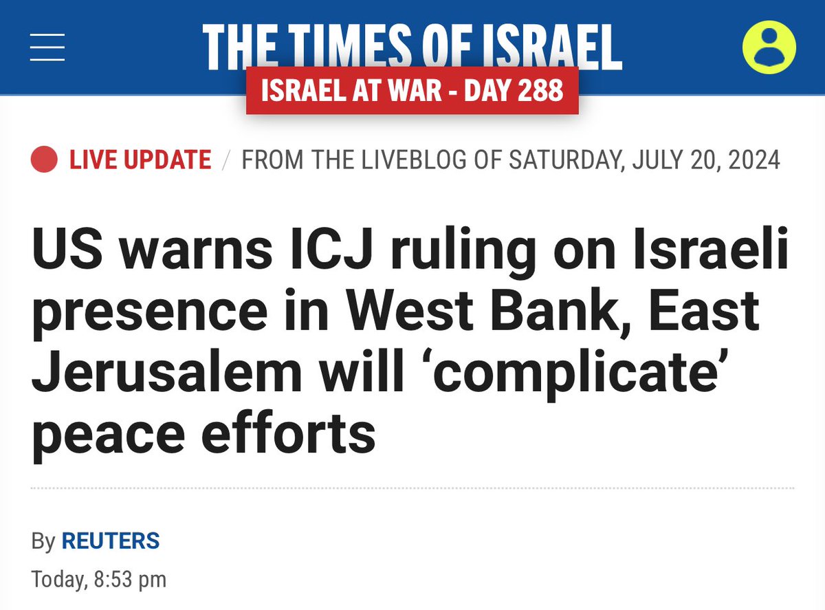 AssalRad's tweet image. “US warns that enforcing international law will complicate efforts to ignore international law”