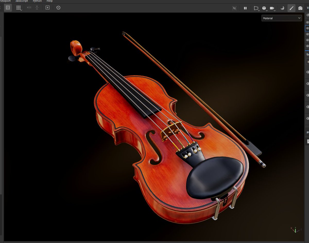Brexdzz's tweet photo. recently been working on this violin and practicing smart materials and shaders in substance for a porfolio high quality asset, not done just yet will upload artstationlink when complete! #gameart #art https://t.co/bYvIVcJRQ8