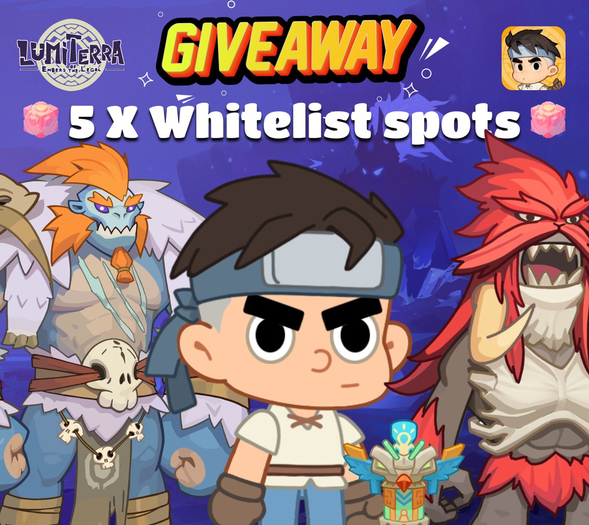 🚨  Whitelist  X  <a href="/LumiterraGame/">Lumiterra (mainnet arc)</a> 🚨

Giveaway: 5 Whitelist spots for  Lumiterra Game 

✨ Like + RT + Bookmark 
✨ Follow  <a href="/aditya_rmurali/">Aditya.ron 🇮🇳 ⚡| KIND</a> <a href="/LumiterraGame/">Lumiterra (mainnet arc)</a>
✨ Tag 3 Friends 
✨ Like  my YouTube video and Subscribe - shorturl.at/2x51V

Bonus
✨ Comment Screenshot of my YouTube