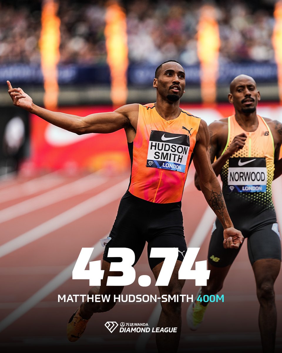 WorldAthletics's tweet photo. HOW ABOUT THAT 😤

🇬🇧's @mattonthefloor smashes the European and British 400m record with 43.74 ‼️

#DiamondLeague https://t.co/c0FlqtzceH