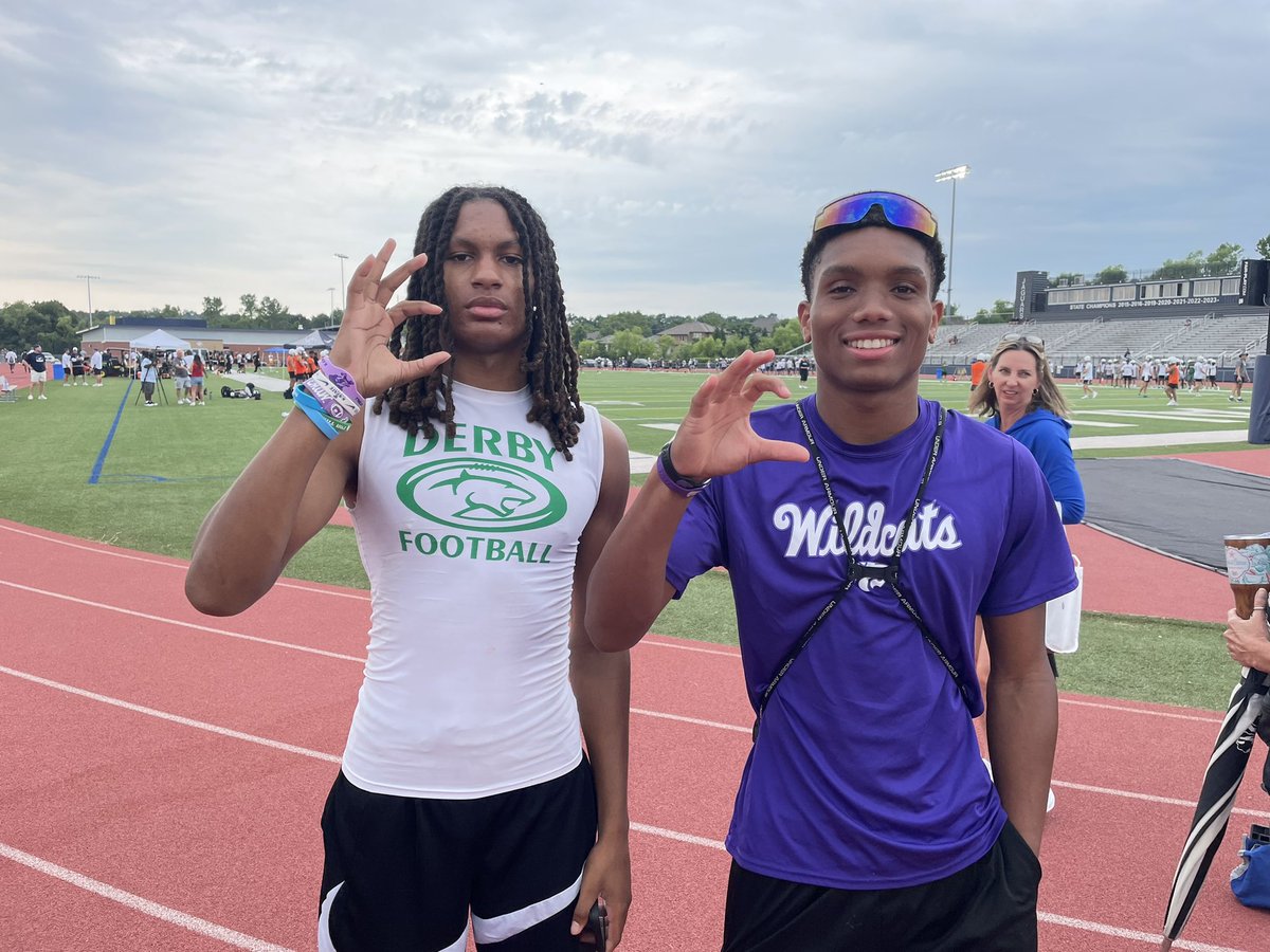 The future for <a href="/VanBMalone3rd/">K-State Coach Van B Malone</a> and <a href="/CoachKlanderman/">Joe Klanderman</a>’s secondary here at <a href="/MVJaguar/">Mill Valley Football</a> 7v7 Tournament. 
Speedy <a href="/MartelJackson2/">Martel Jackson</a> &amp; <a href="/RJCollins07/">Robert (RJ) Collins Jr</a>