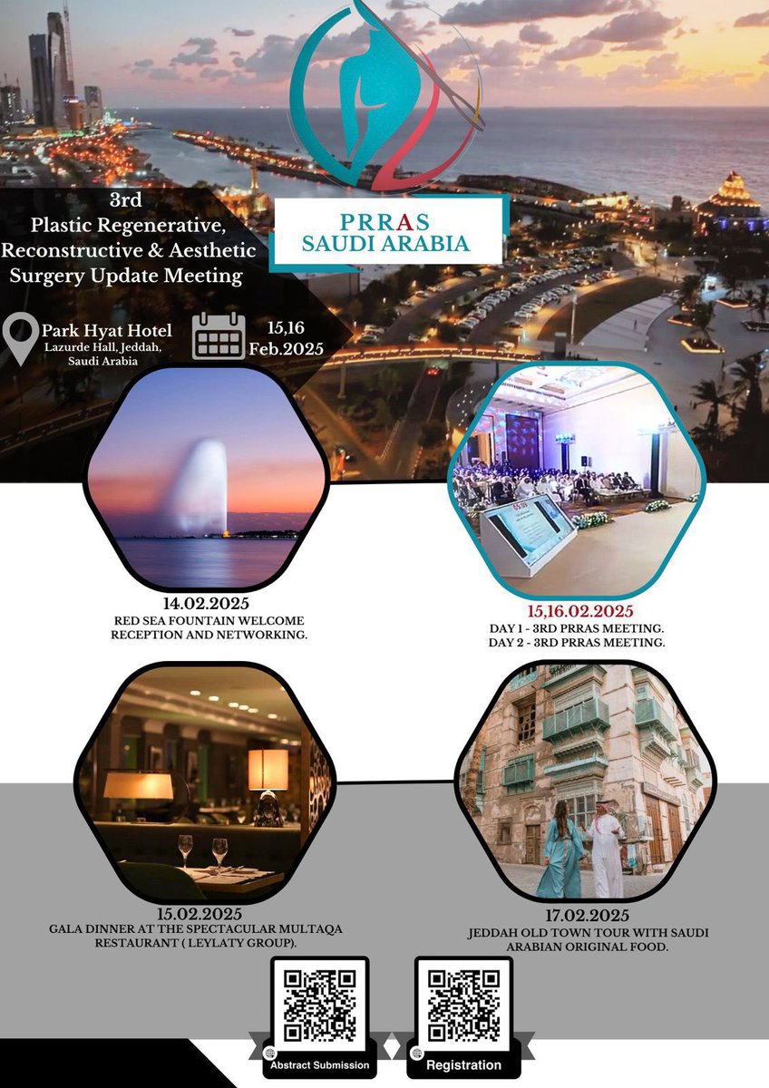 SaudiPRRAS's tweet photo. Dear Colleagues,

We are glad to inform you that we have partnered with International Publisher for the Abstract Book of the 3rd PRRAS Meeting - Saudi Arabia.

The Abstract Book will contain all scientifically approved abstracts with ISBN and DOI.

Together, we will always strive to bring an exceptional experience for our participants.

For registration: https://t.co/G63RnzAQMW

For abstract submission: https://t.co/nu05UjLy2y

See you in Jeddah, Red Sea 🌊 
Kingdom of Saudi Arabia