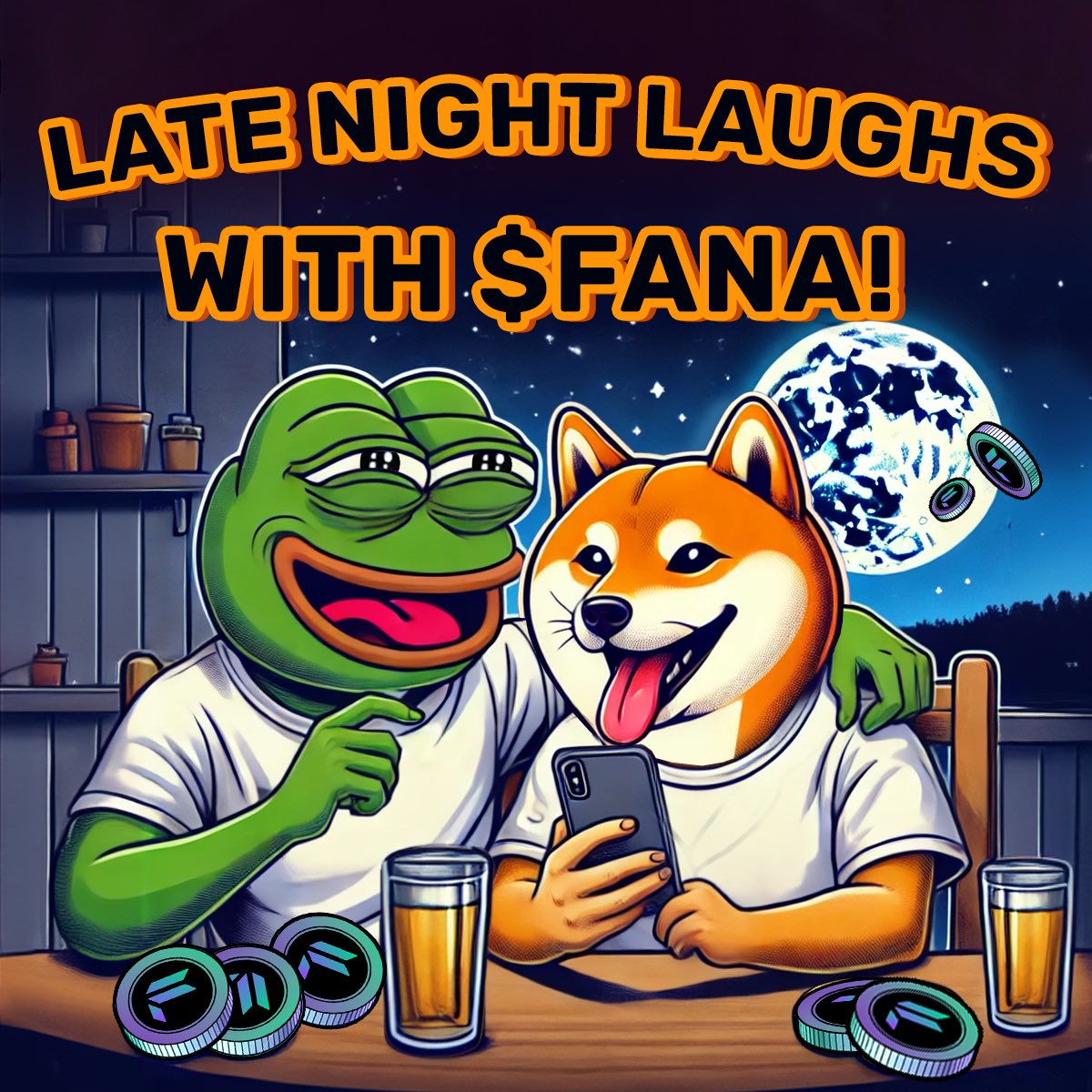 Late night laughs with $FANA! 🌜 Drop a meme that made you laugh today and let’s end the day with a smile! 😆 #Foolana