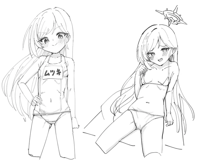 練習のために水着にされるムチュキ 