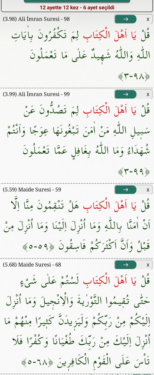 Sabanqul's tweet photo. #İkileme_YALANI❗
#allaha_VE_peygambere manası verilerek kezbedilen kariene;

الله و الرسول - Kastedilen Haberci
#olan El Leh
Aliimran3/32-132❗®️

#allaha_VE_peygamberine manası verilerek kezbedilen eyeet (DELİL);

الله و رسوله - Kendisinin HABERCİSİ
#olan El Leh
anlamındadır‼️®️
Nisa4/136, Tevbe9/1-3 ���️

De, deki denilen ile #Diyen aynı kişidir❗-Ankebut29/56, Zümer39/53:

يا عبادى الذين ... Ey abidlerim❗

(قل)  يا اهل الكتاب❗Ey El Kiteebin Ehli
Aliimran3/64-98-99,
Maide5/59-68-77 ®️

يا اهل الكتاب ❗ Ey Ehli El Kiteeb
Aliimran3/65-70-71,
Nisa4/171, Maide5/15-19 ®️

El Leh, Kendisinin Habercisi, 
#İŞİTİLEN dir❗-Enfal8/20:

Kendisinin HABERCİSİ olan El Leh'e bilinçli itaat edin ❗
اطيعوا الله و رسوله

O'ndan bilinçli YÜZÇEVİRMEYİN de ❗
ولا تولوا عنه

و انتم تسمعون ‼️İşitiyorsunuz da ®️

El Kiteeb'e Ehil olanlar, DURUMU değerlendirin...
