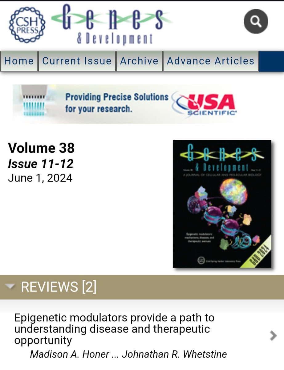 WhetstineLab's tweet photo. #Epigenetics #Review
#OpenAccess @GenesDev
1st author @madisonahoner
Roles & #Disease
#DNAMethylation
#LysineMethylation
#HistoneModifications
#Bromodomains
#Acetylation
#ChromatinRemodelers
#Cancer
#Therapeutics
#ecDNA
#CoverImage
https://t.co/Fjj9hh6icC
@CeiFccc
@FoxChaseCancer https://t.co/cBbTAK6gA6