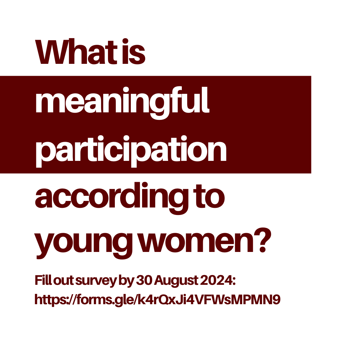 Katrina Leclerc (she/elle/ella) (@leclerc_katrina) on Twitter photo Are you a young woman peacebuilder? Want to define what #meaningfulparticipation is? Be heard! 🗣️
My doctoral research explores meaningful participation outlined in #WomenPeaceSecurity (#WPS) + #YouthPeaceSecurity (#YPS).
Share your thoughts by 30 Aug ➡️ leclerck.com/meaningful-par… Are you a young woman peacebuilder? Want to define what #meaningfulparticipation is? Be heard! 🗣️
My doctoral research explores meaningful participation outlined in #WomenPeaceSecurity (#WPS) + #YouthPeaceSecurity (#YPS).
Share your thoughts by 30 Aug ➡️ leclerck.com/meaningful-par…