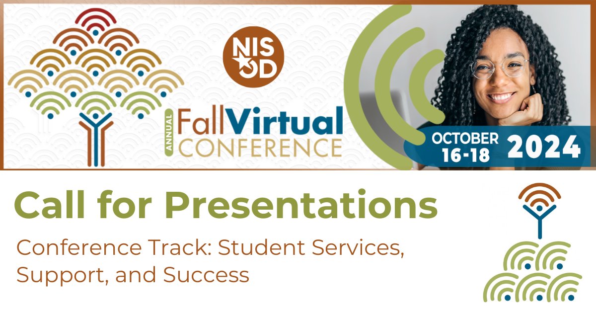 Call for presentations! Present at our #NISOD Fall Virtual Conference, Oct. 16-18, 2024. Have something to share about cultivating student services, support, and success? Learn more and submit your proposal: nisod.cc/virtual-cfp #NISOD2024VC